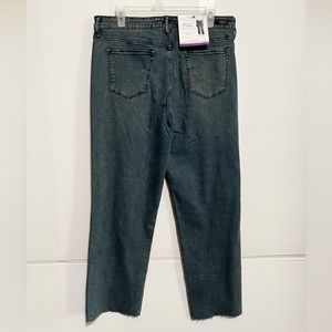 Sanctuary Social Standard High-rise crop straight denim size 16 Grunge blue NWT